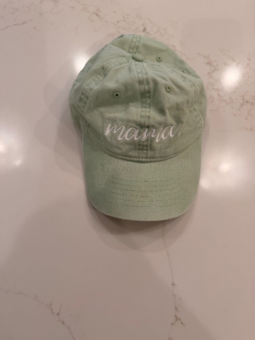 Mint Green “Mama” Embroidered Baseball Cap Hat Adjustable Cotton
